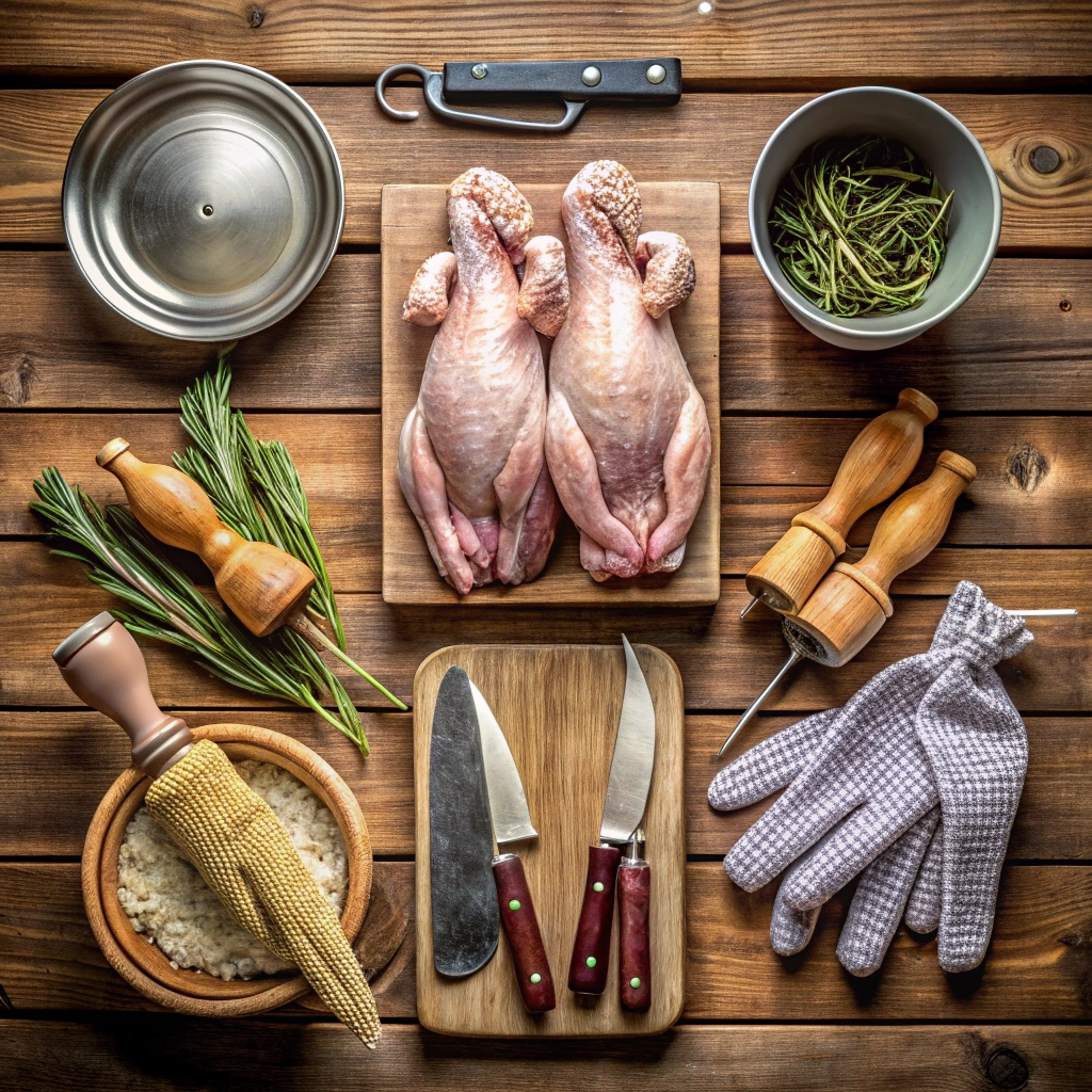 Dressing process of a chicken