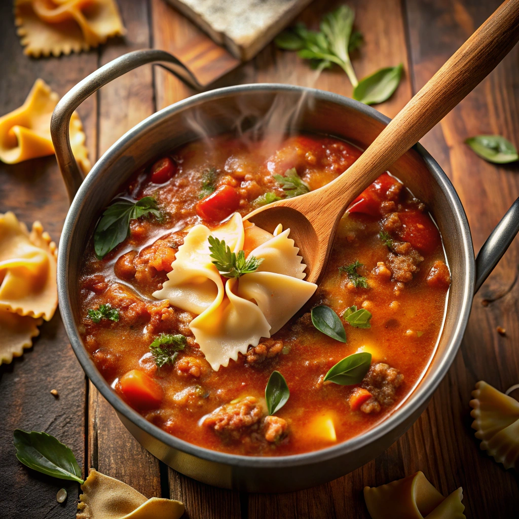 Lasagna soup